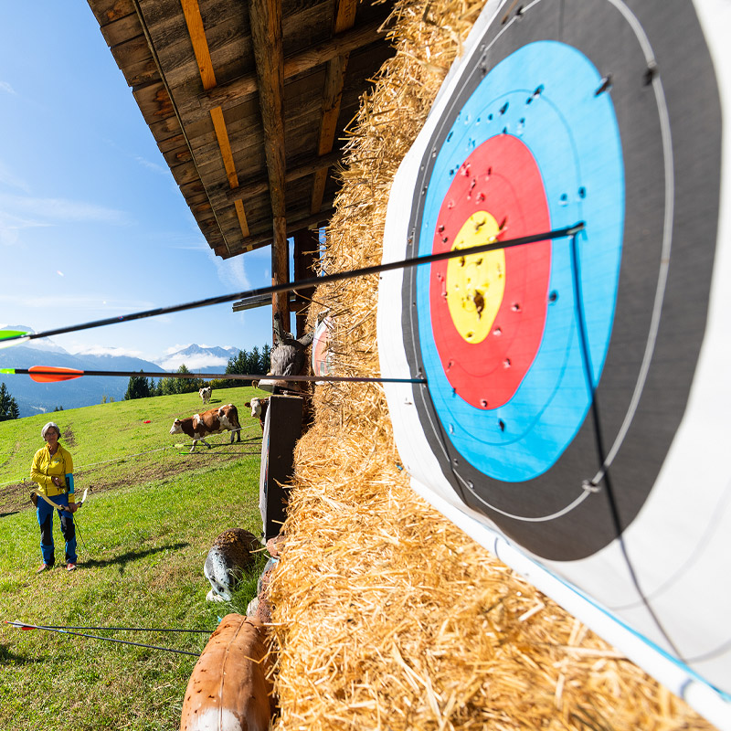 Radlach-Bogenparcours-Einschiessen-Pfeil-Bogen