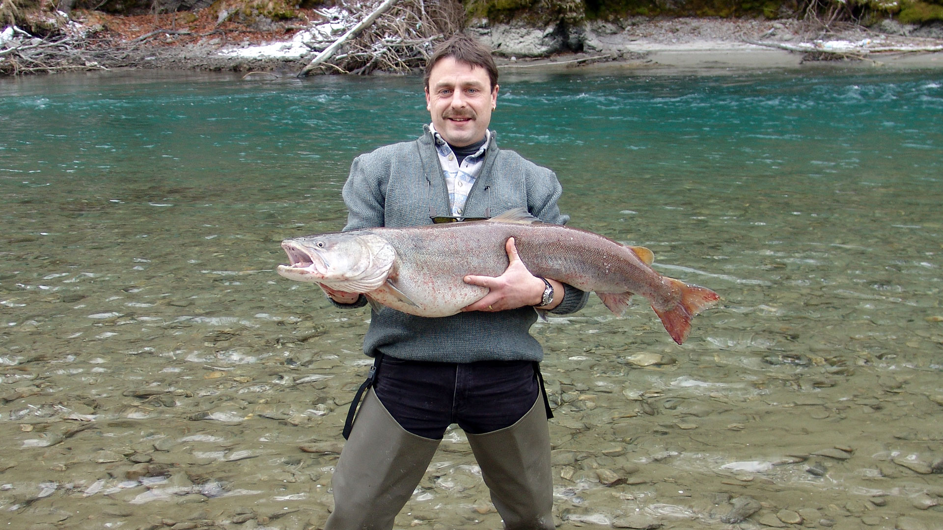 Angeln Huchenfischen Drau Kärnten Angeln in Kärnten - erfolgreicher Huchenfang